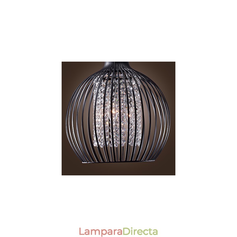 Lámpara colgante moderna contemporánea de cristal en estilo mini, galvanizada.
