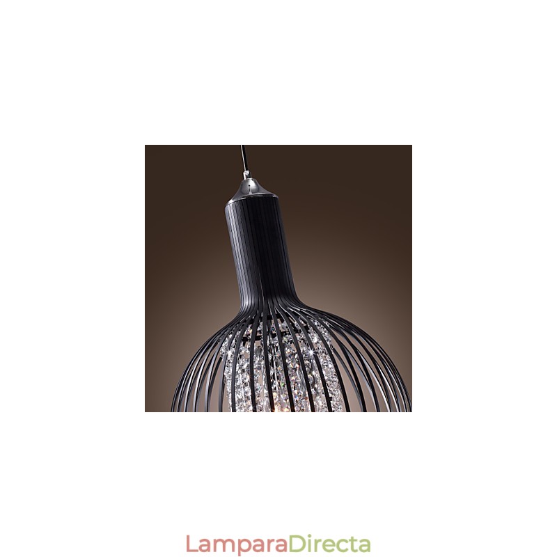 Lámpara colgante moderna contemporánea de cristal en estilo mini, galvanizada.