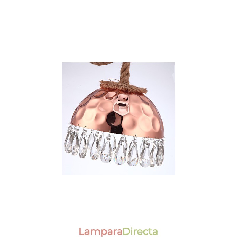 Lámpara de araña estilo country americano con cuerda creativa