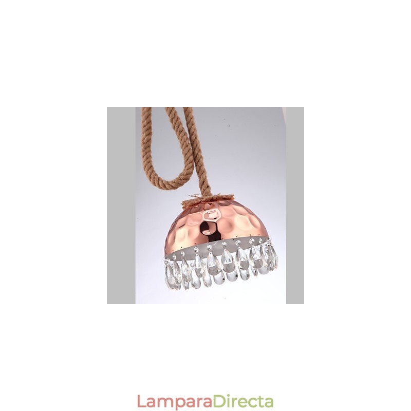 Lámpara de araña estilo country americano con cuerda creativa