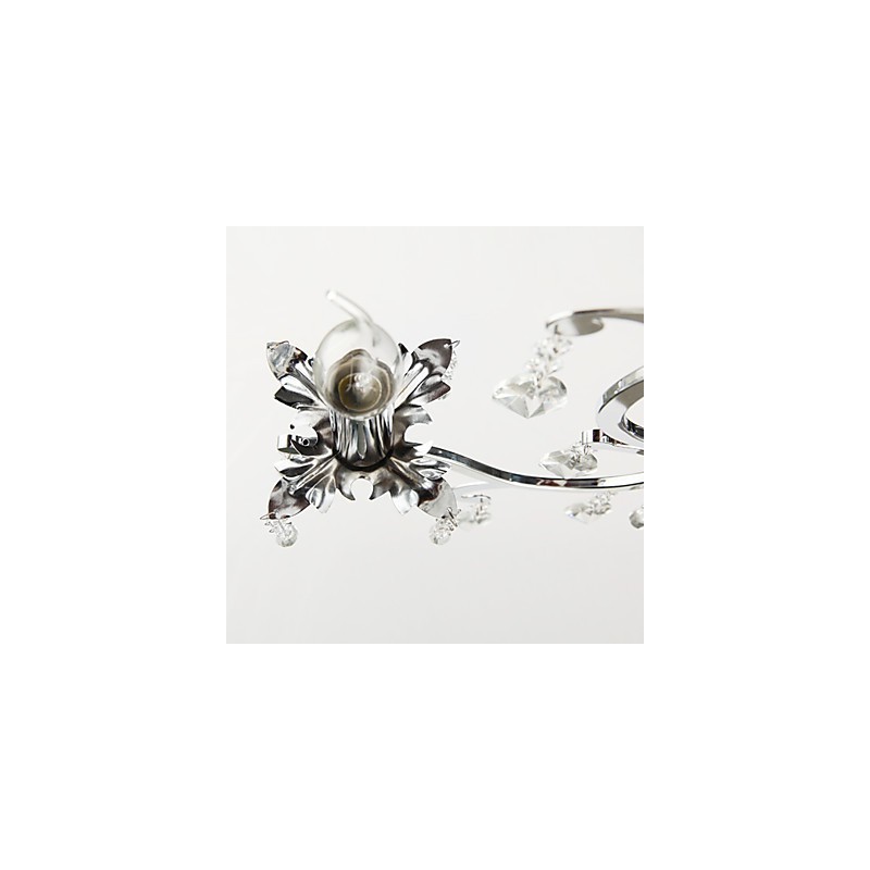 Lámpara de araña de cristal con 3 luces en metal