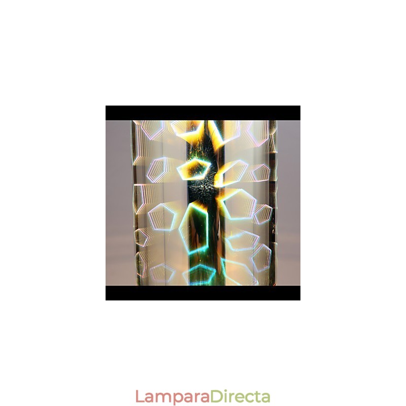 Lámpara de ensueño con grabado láser cromado, 3 rectas