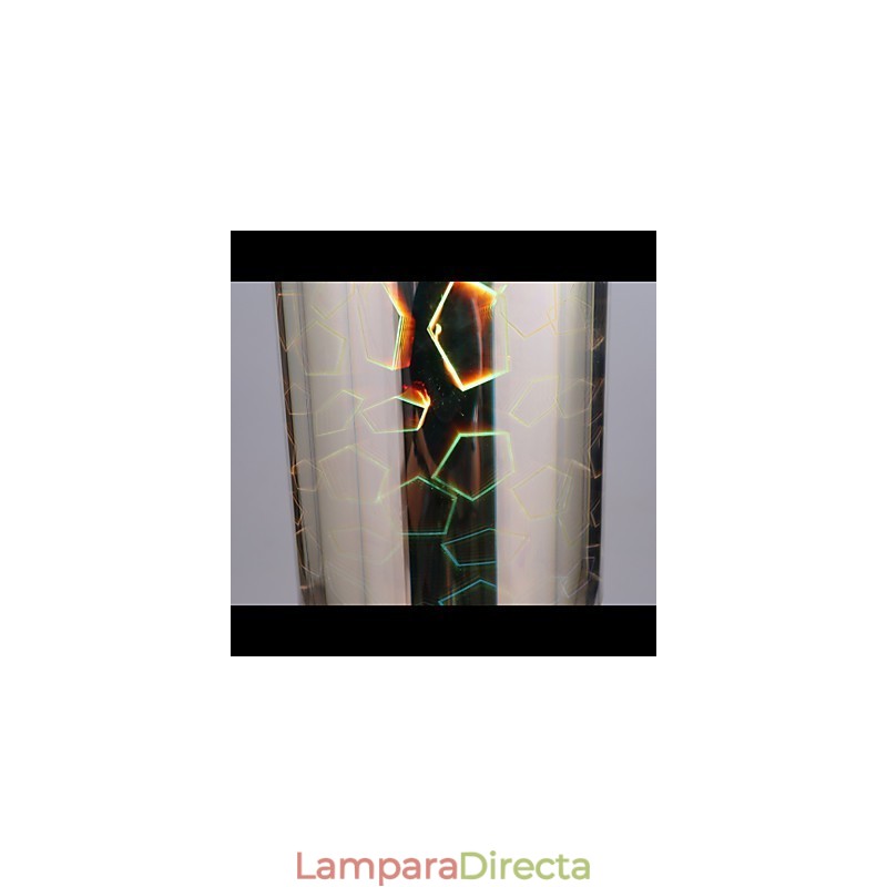 Lámpara de ensueño con grabado láser cromado, 3 rectas