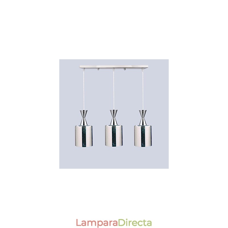 Lámpara de ensueño con grabado láser cromado, 3 rectas