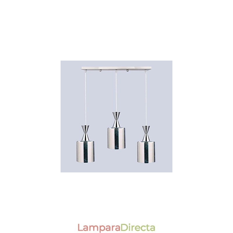 Lámpara de ensueño con grabado láser cromado, 3 rectas