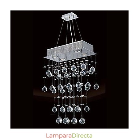 Lámpara de araña moderna contemporánea de cristal estilo mini galvanizada con montaje empotrado Lámpara de araña moderna contemporánea de cristal estilo mini galvanizada con montaje empotrado