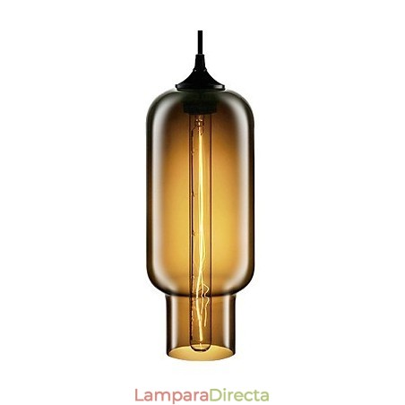 Lámpara colgante moderna de cristal de 70 W con diseño de burbujas marrones Lámpara colgante moderna de cristal de 70 W con diseño de burbujas marrones