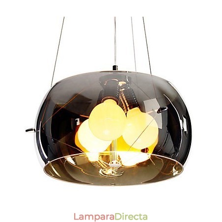 Lámpara colgante moderna de estilo italiano de 3 luces con pantalla transparente negra Lámpara colgante moderna de estilo italiano de 3 luces con pantalla transparente negra