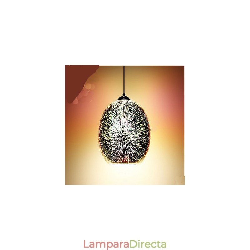 Lámpara colgante creativa de cristal 3D de mesa sencilla