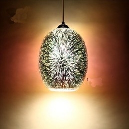 Lámpara colgante creativa de cristal 3D de mesa sencilla
