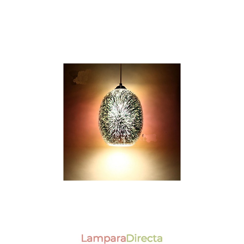 Lámpara colgante creativa de cristal 3D de mesa sencilla