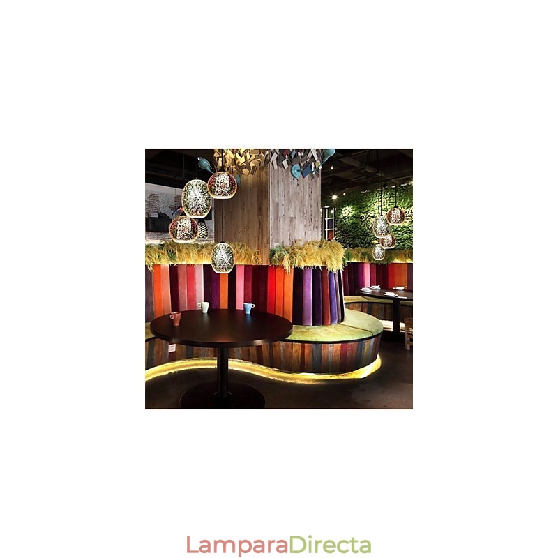 Lámpara colgante creativa de cristal 3D de mesa sencilla