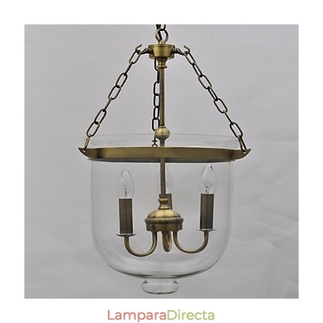 Lámpara de araña de cristal con forma de campana de templo vintage de estilo country americano Lámpara de araña de cristal con forma de campana de templo vintage de estilo country americano