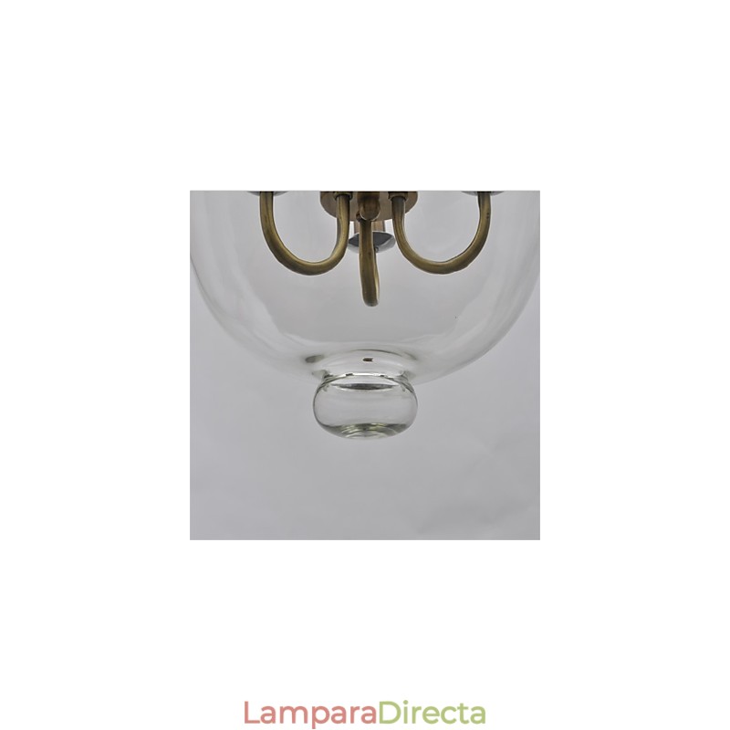 Lámpara de araña de cristal con forma de campana de templo vintage de estilo country americano