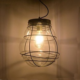 Lámpara colgante retro de cristal, sencilla, moderna y creativa, del norte de Europa