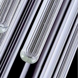 Lámpara colgante moderna de 3 luces con varilla de cristal