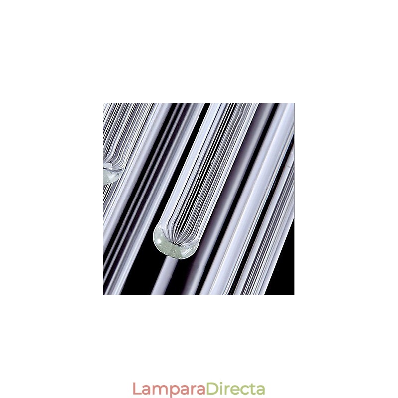 Lámpara colgante moderna de 3 luces con varilla de cristal