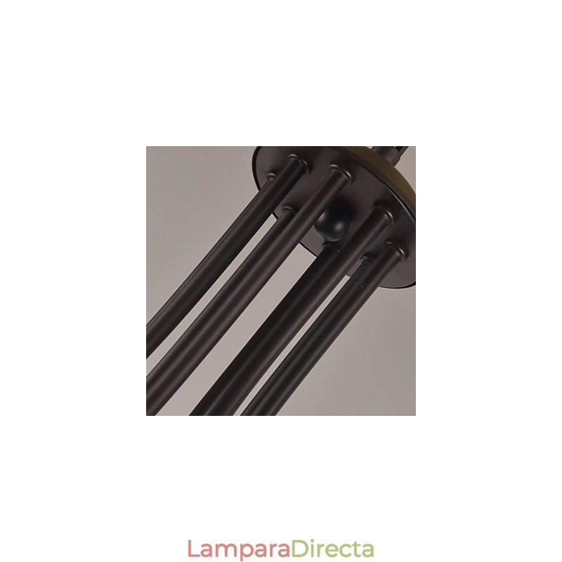 Lámpara de araña de metal con pintura tradicional clásica retro en miniatura