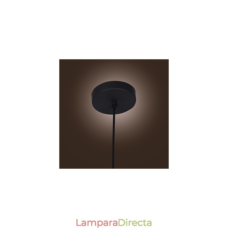 Lámpara colgante de cristal transparente con diseño de burbujas marrones