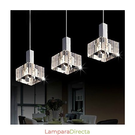 Lámpara colgante de cristal tres Lámpara colgante de cristal tres