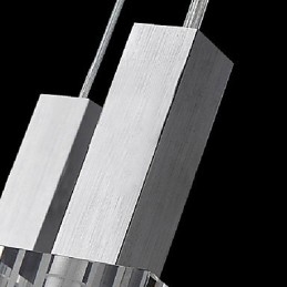 Lámpara colgante de cristal tres