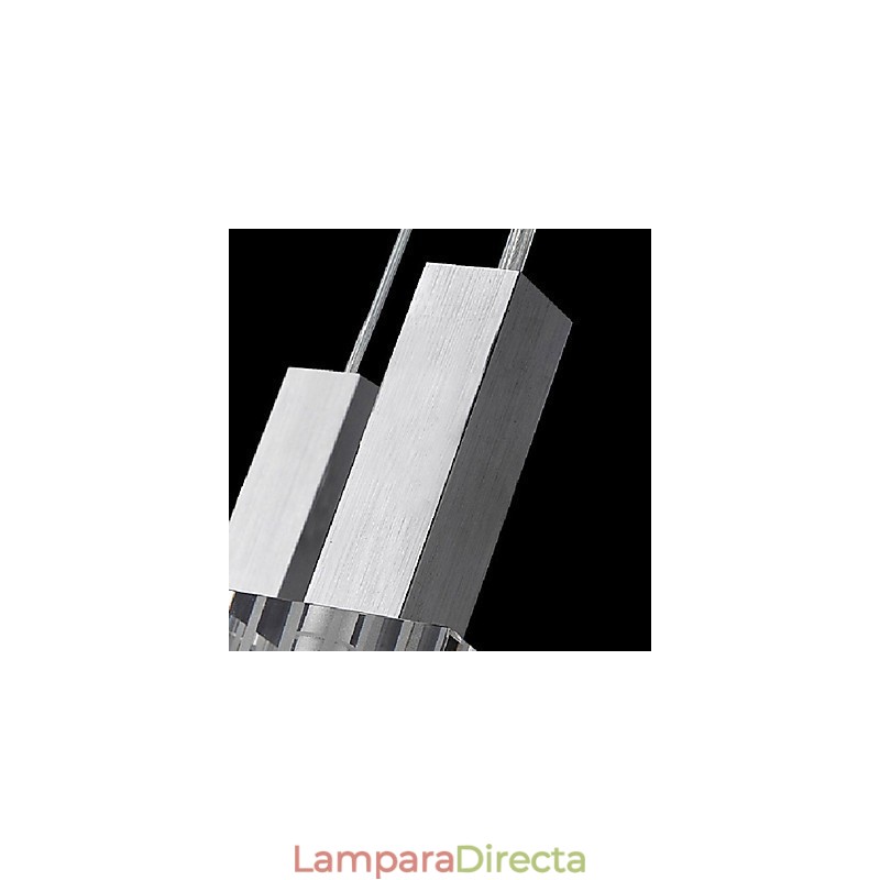 Lámpara colgante de cristal tres