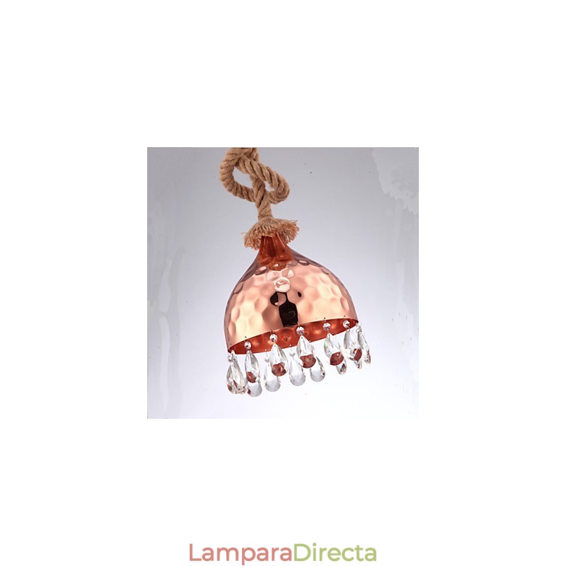 Lámpara de araña estilo country americano con cuerda creativa
