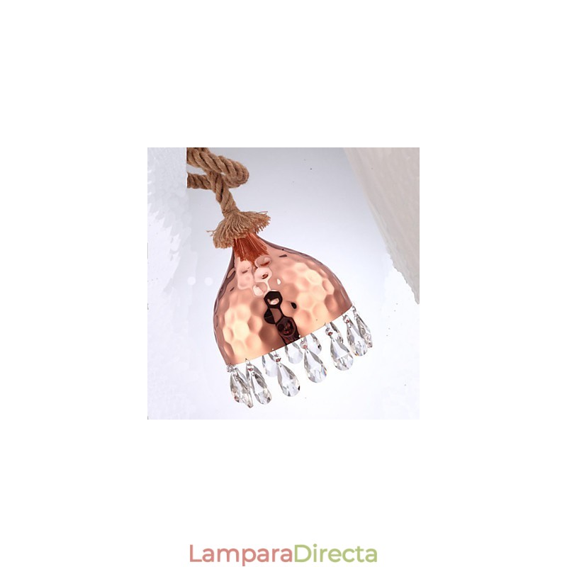 Lámpara de araña estilo country americano con cuerda creativa