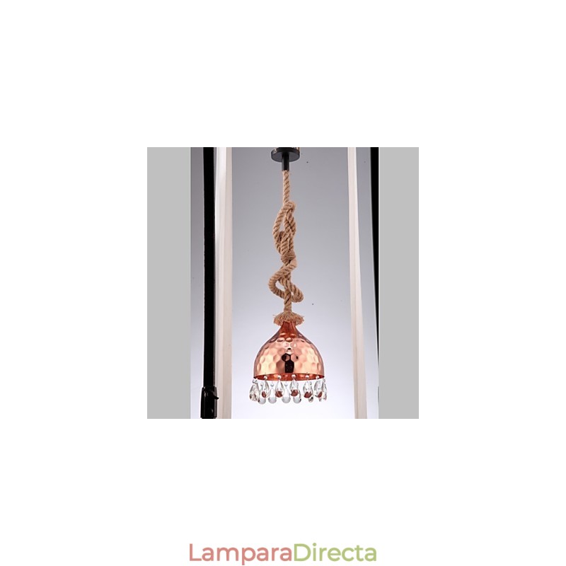 Lámpara de araña estilo country americano con cuerda creativa