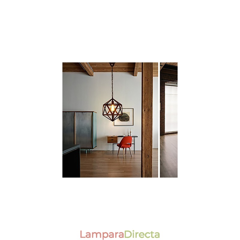 Lámpara colgante de metal creativa Lámparas colgantes modernas Lámpara colgante de café