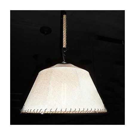 Lámpara colgante retro de estilo norteamericano de una luz con pantalla de tela Lámpara colgante retro de estilo norteamericano de una luz con pantalla de tela