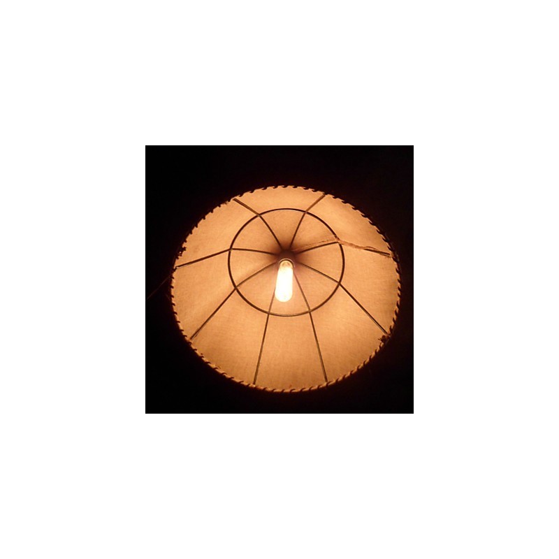Lámpara colgante retro de estilo norteamericano de una luz con pantalla de tela