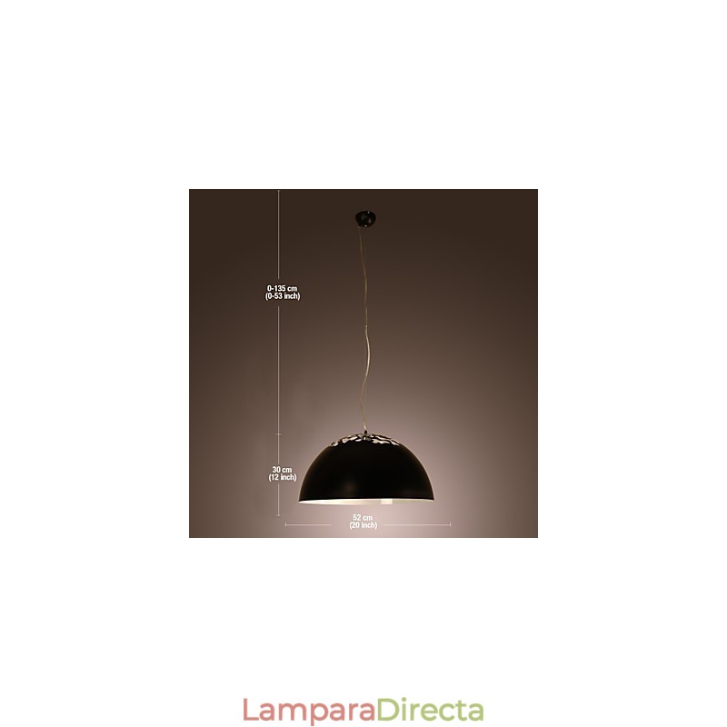 Lámpara colgante moderna contemporánea con pintura en forma de cuenco