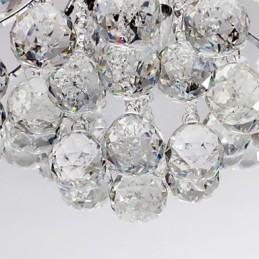Lámpara de araña moderna de cristal de 3 luces