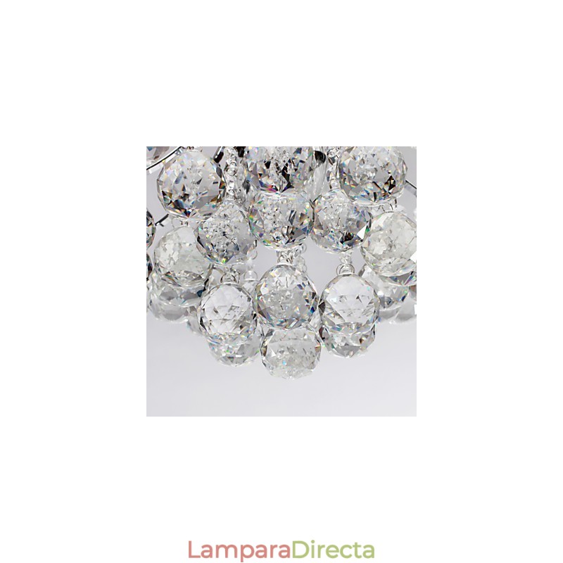 Lámpara de araña moderna de cristal de 3 luces
