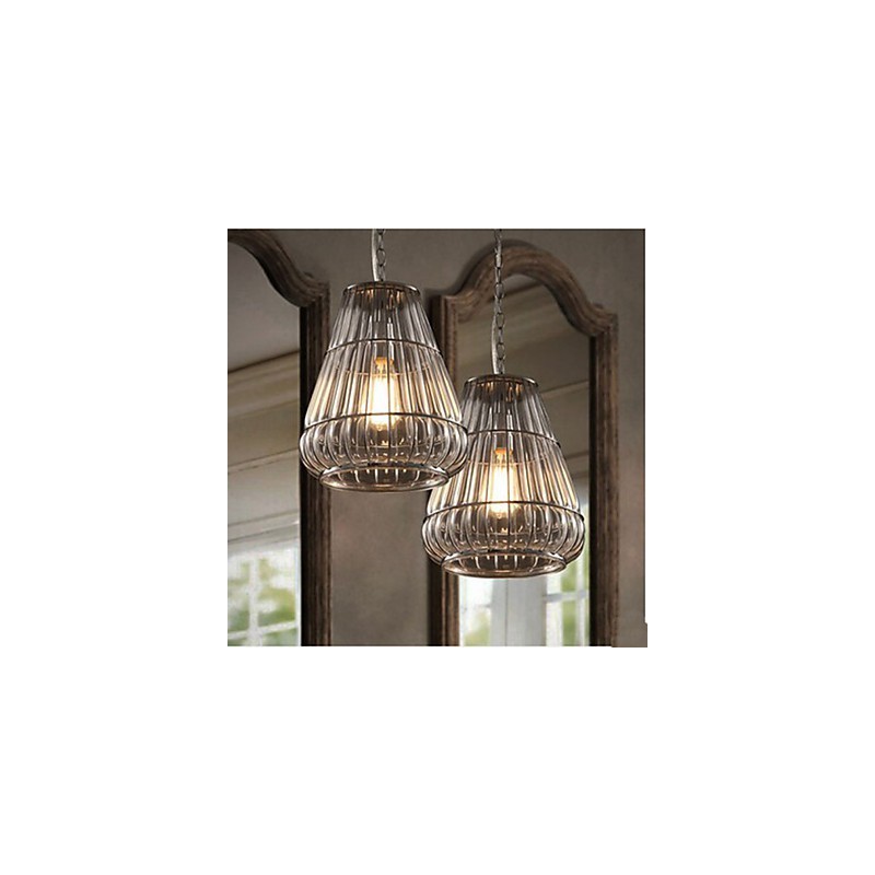 Lámpara colgante de vidrio estilo americano, estilo industrial, estilo café eólico.