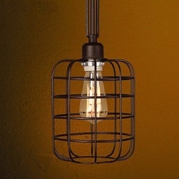 Lámpara colgante de metal con pintura estilo mini retro