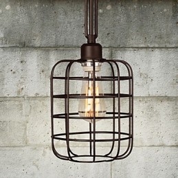 Lámpara colgante de metal con pintura estilo mini retro