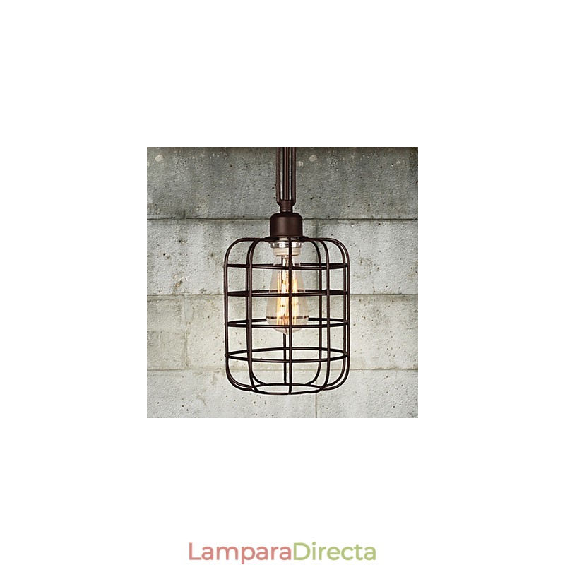 Lámpara colgante de metal con pintura estilo mini retro