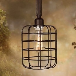 Lámpara colgante de metal con pintura estilo mini retro