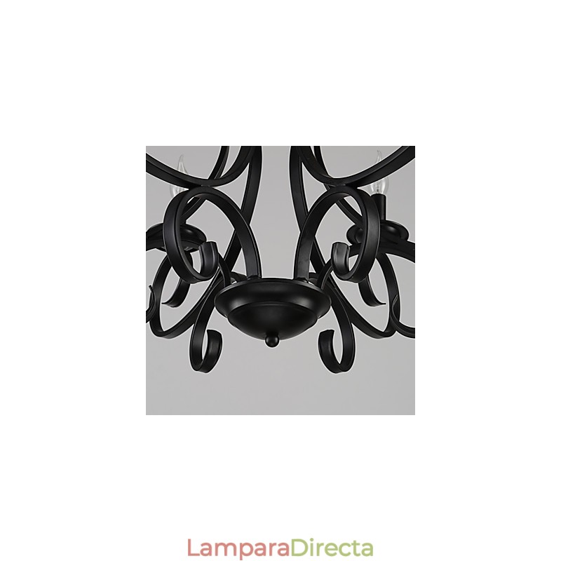 Lámpara de araña retro de 3 luces de metal estilo campestre