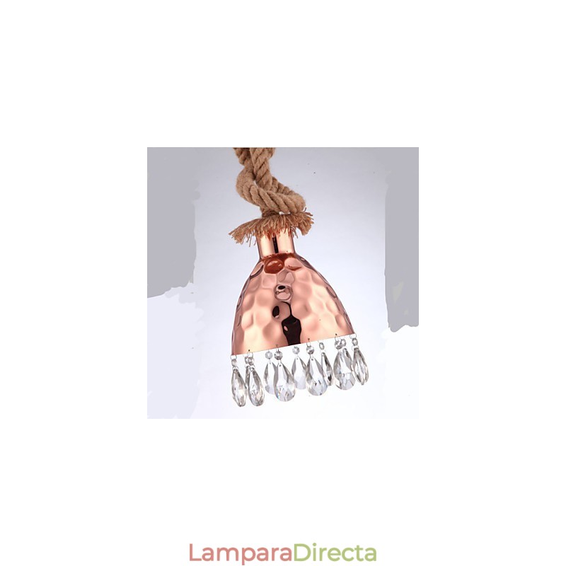 Lámpara de araña estilo country americano con cuerda creativa