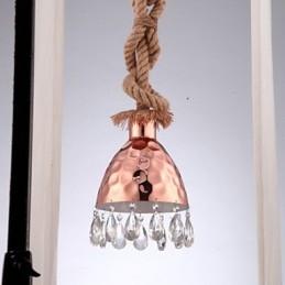 Lámpara de araña estilo country americano con cuerda creativa