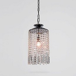 Lámpara colgante de metal y cristal moderna y contemporánea