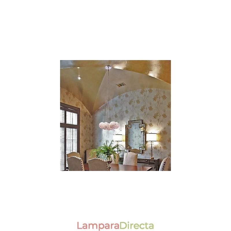 Lámpara colgante contemporánea de aluminio con 7 luces