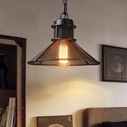 Lámparas colgantes estilo mini, estilo retro, para garaje, de metal.
