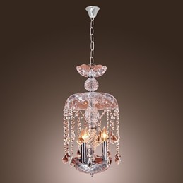 Lámpara colgante moderna de cristal con 3 luces y pantalla de cristal