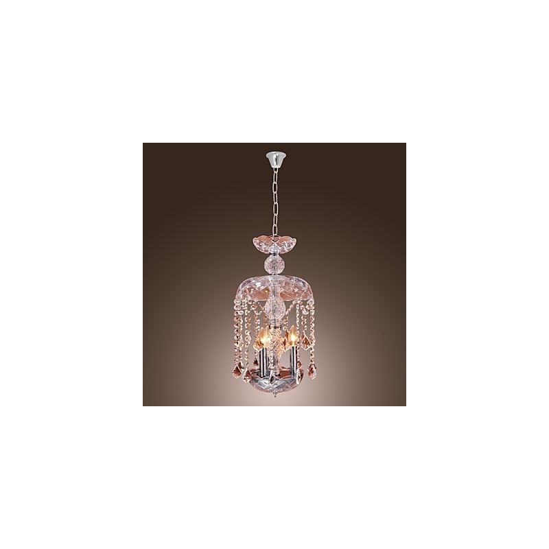 Lámpara colgante moderna de cristal con 3 luces y pantalla de cristal