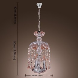 Lámpara colgante moderna de cristal con 3 luces y pantalla de cristal