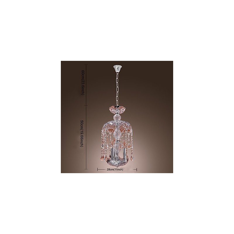 Lámpara colgante moderna de cristal con 3 luces y pantalla de cristal